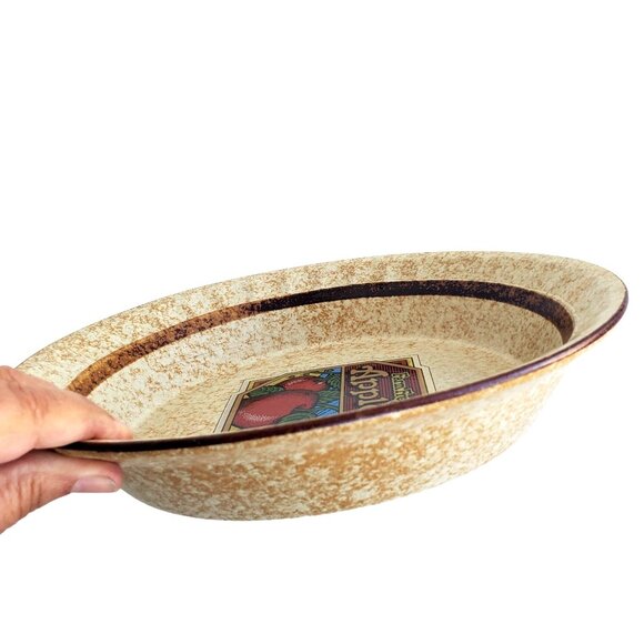Treasure Craft Vintage Ceramic Stoneware Apple Pie Baking Bowl Country Kitchen - Picture 3 of 8